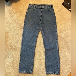 Relaxed fit blue jeans